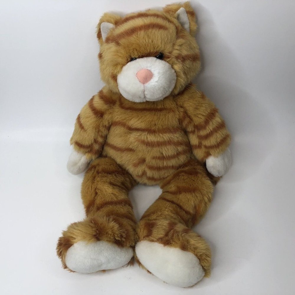 Build A Bear Kitty Cat Orange Striped Tabby Plush Stuffed Animal 17'' Retired